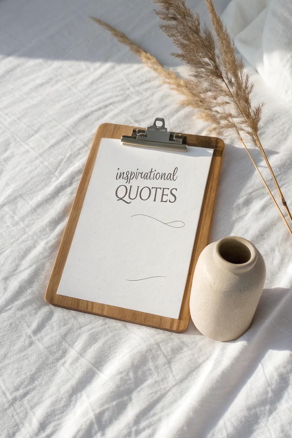 Find your daily dose of inspiration with beautifully handwritten quotes, elegantly displayed with Scandinavian simplicity and boho warmth.