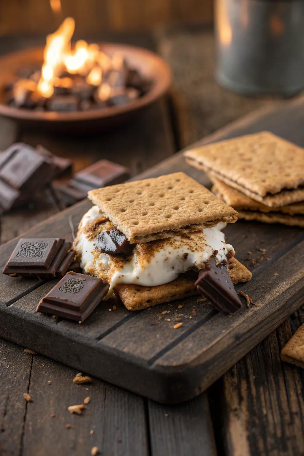 Bring the campfire indoors with irresistible s'mores! 🔥🍫 #IndoorCamping #CozyTreats
