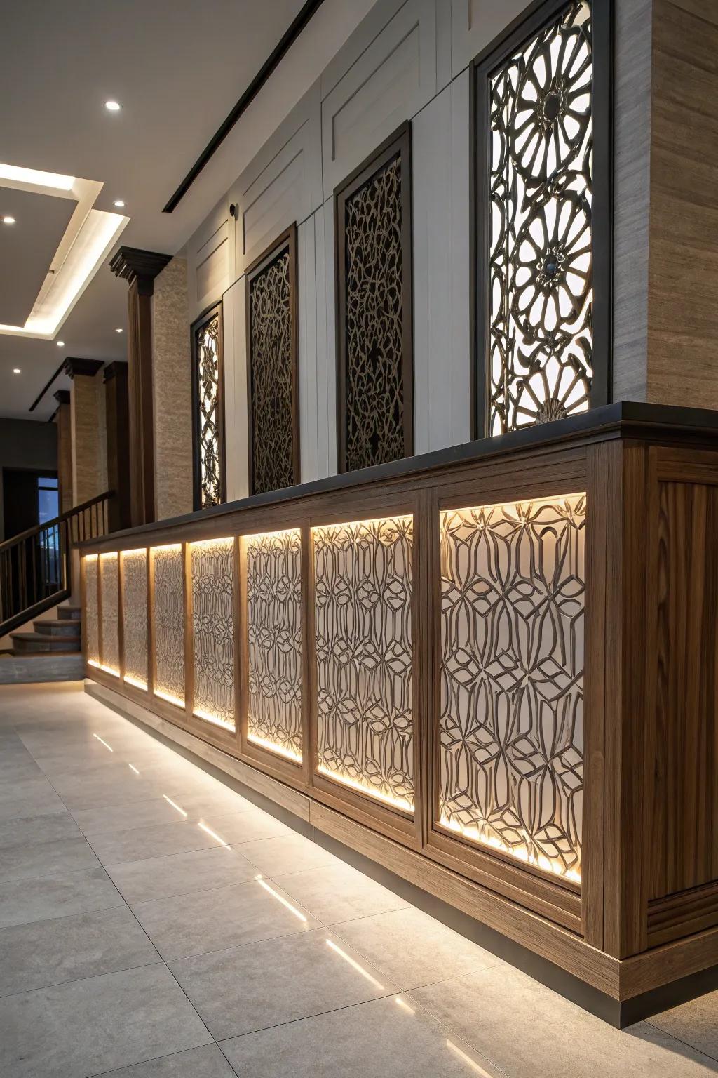Elevate your space with the timeless charm of decorative panels on knee walls.