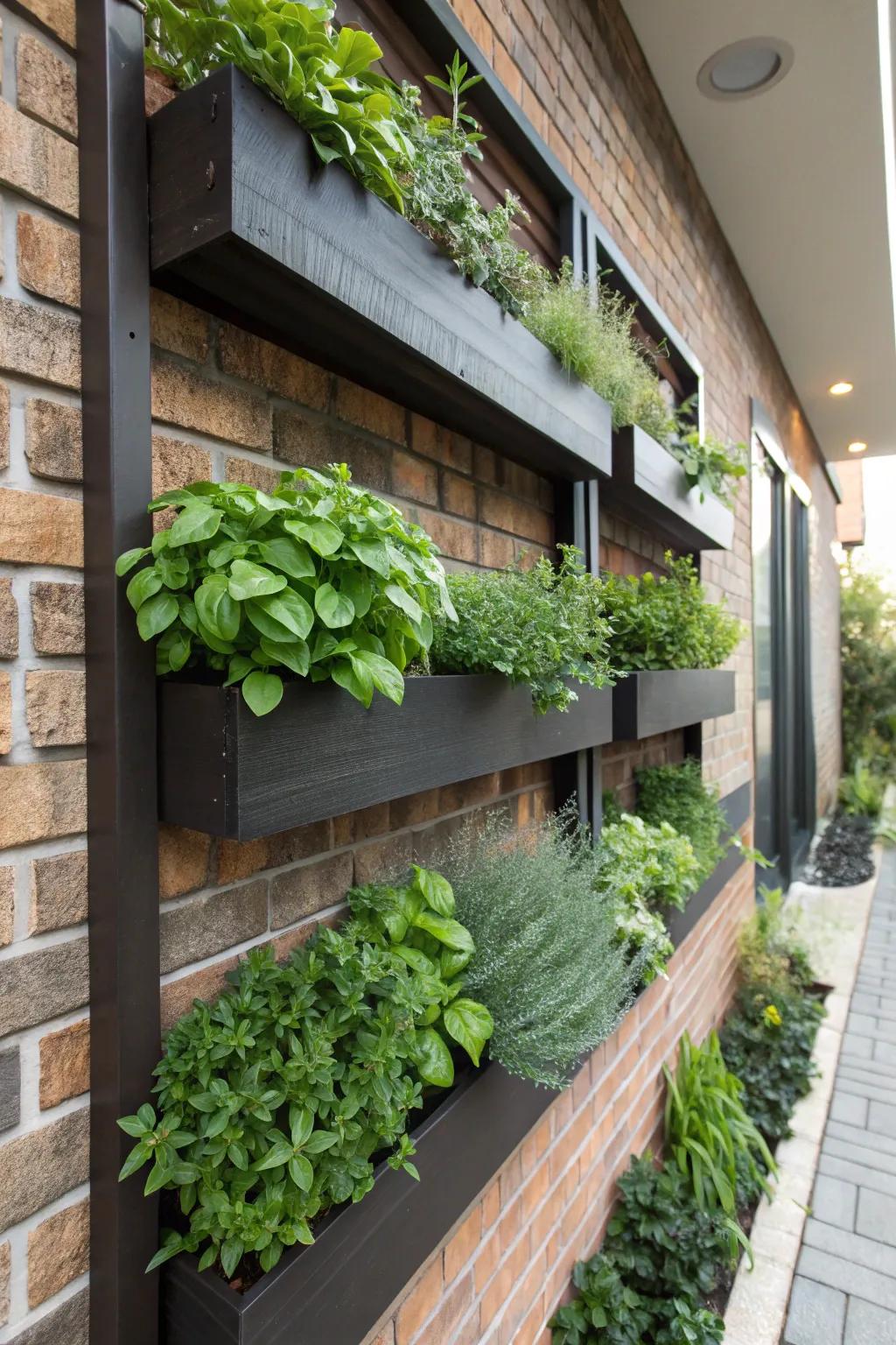 Transform your space with a vertical herb garden: A blend of function and style for the modern home.