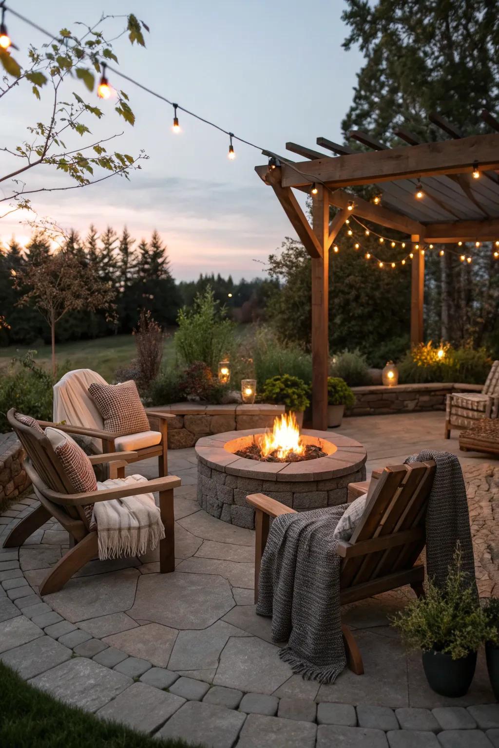Gather around the fire: The perfect evening escape under your cozy lean-to.
