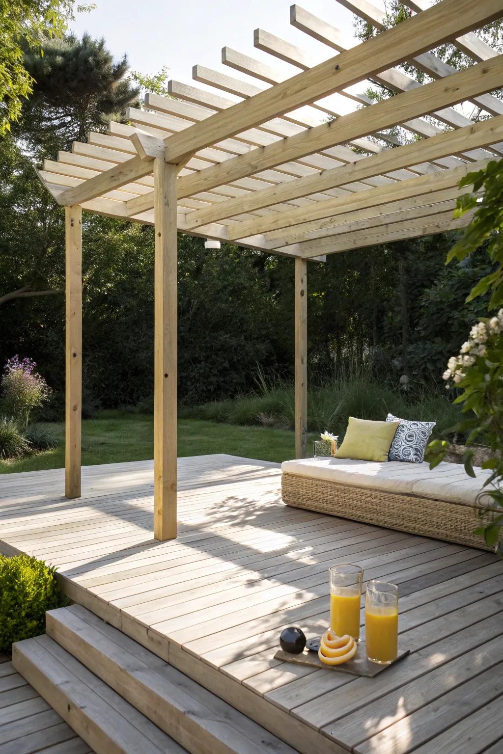 Transform your outdoor space with a budget-friendly pergola for the perfect summer escape.