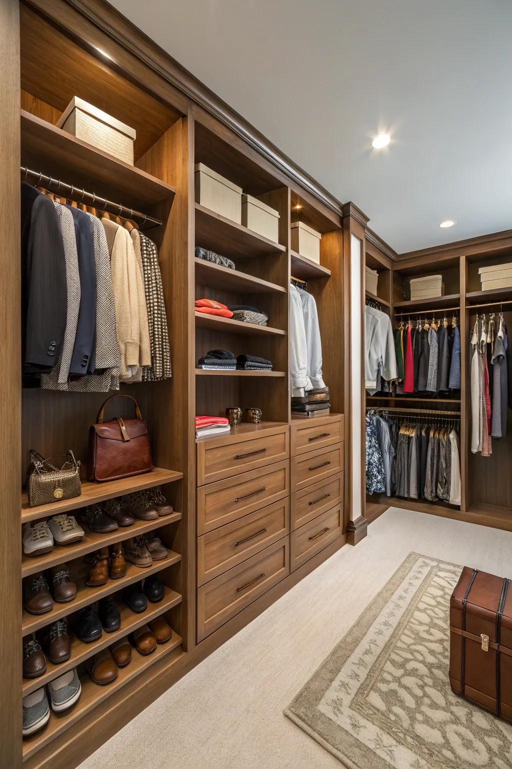 A well-organized closet is a luxurious one.