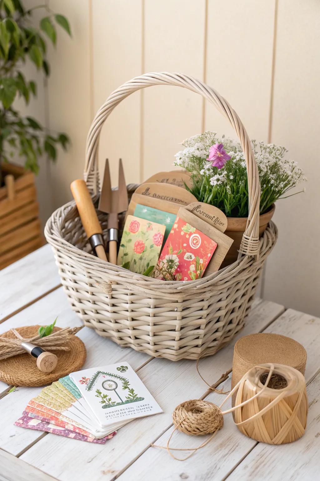 Gift the joy of nature with this beautifully curated Gardening Enthusiast Hamper, perfect for those who cherish simplicity and craftsmanship.
