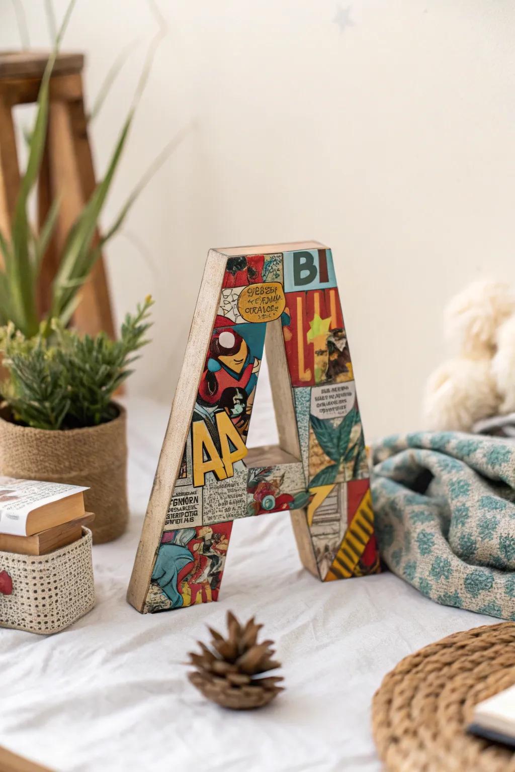 Add a splash of superhero fun to your kid's room with personalized comic book letters!