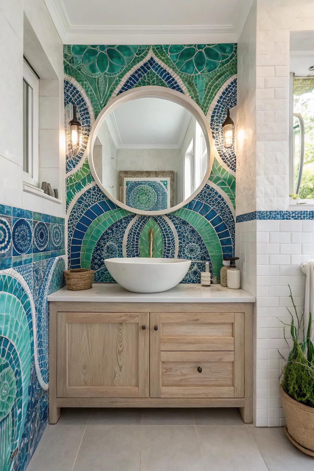 Transform your space with a splash of vibrant mosaic magic!