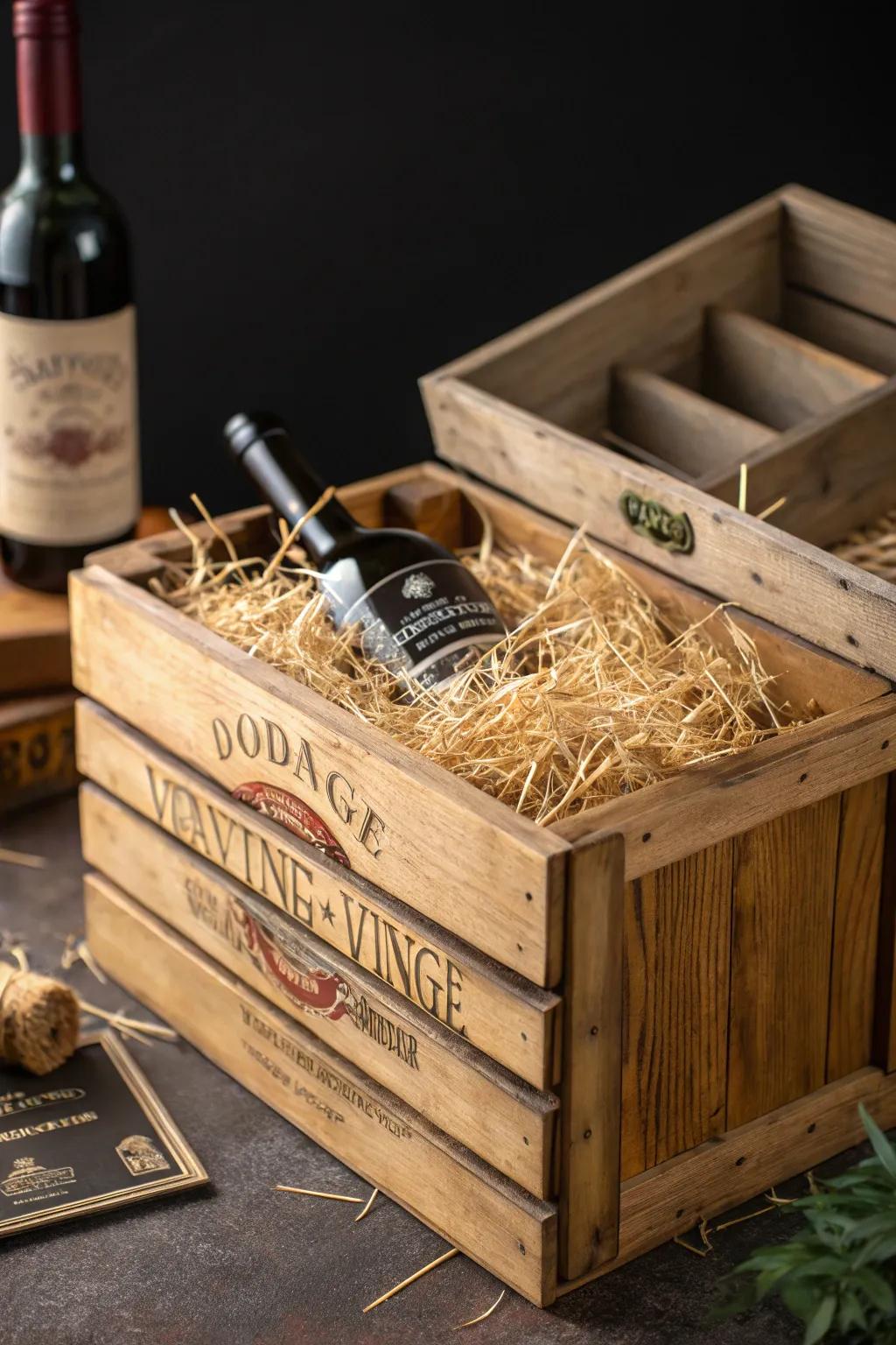 Transform your space with the rustic elegance of a wine crate nesting box.