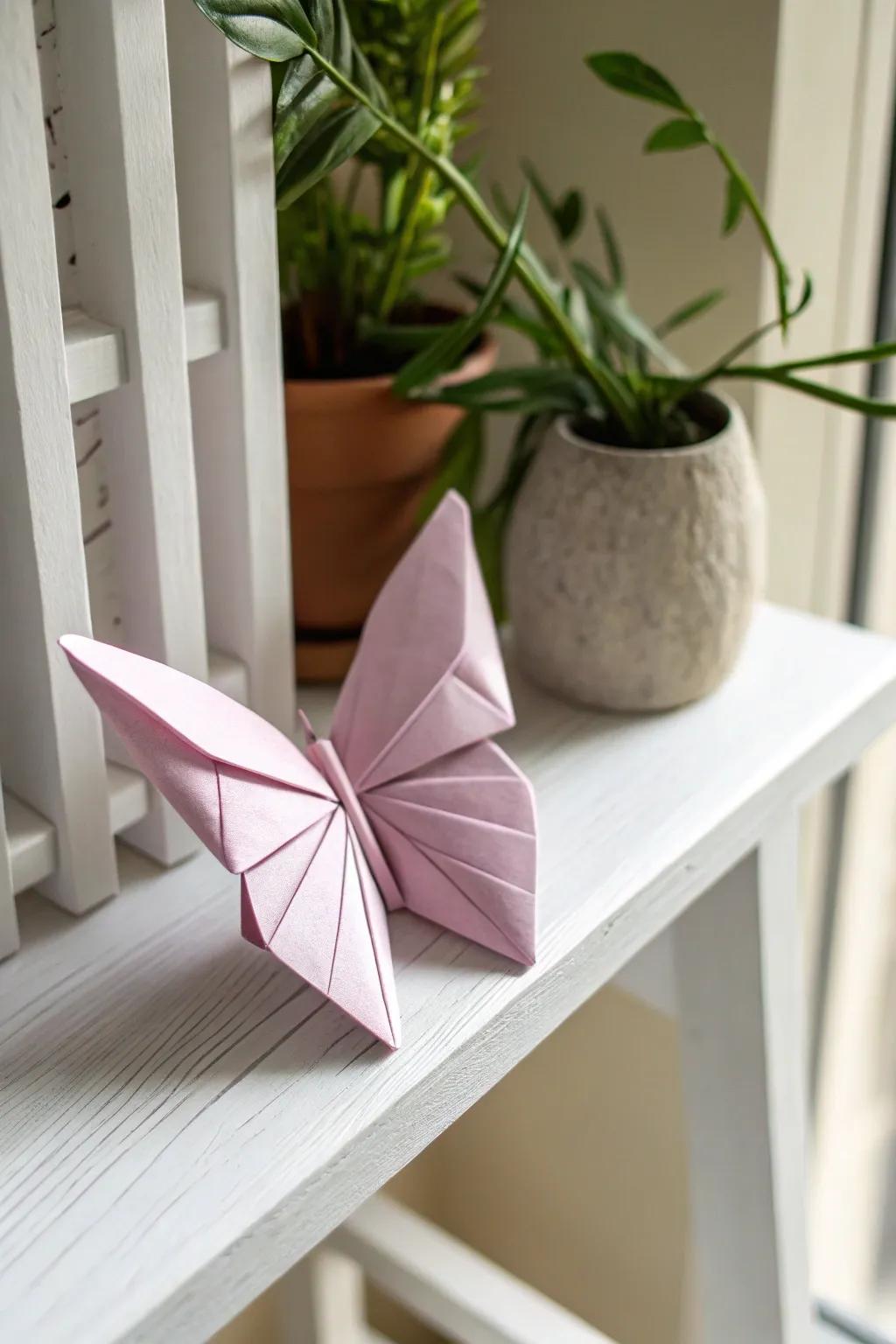 Elevate your space with the charm of a handcrafted origami butterfly.
