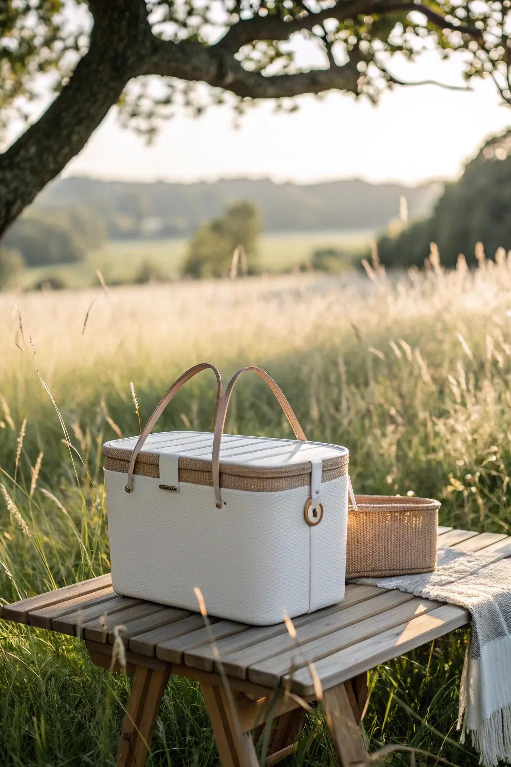 Keep your camping cuisine fresh and stylish with a cooler that combines Scandinavian simplicity with a boho flair.