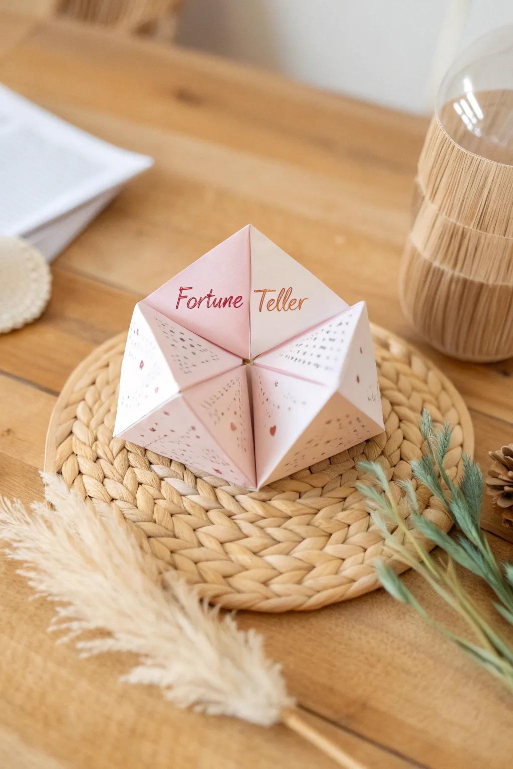 Turn learning into a playful journey with this charming paper fortune teller quiz.