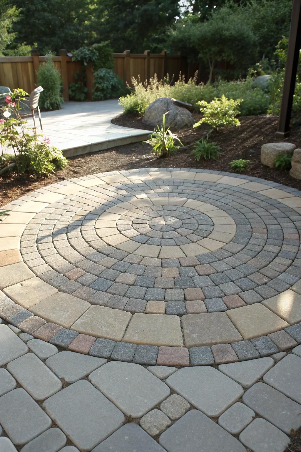 Transform your outdoor space with inviting circular paver designs that blend style and functionality.