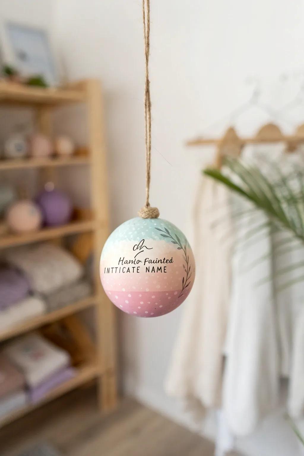 Add a touch of personalized elegance to your decor with these handcrafted name ornaments.