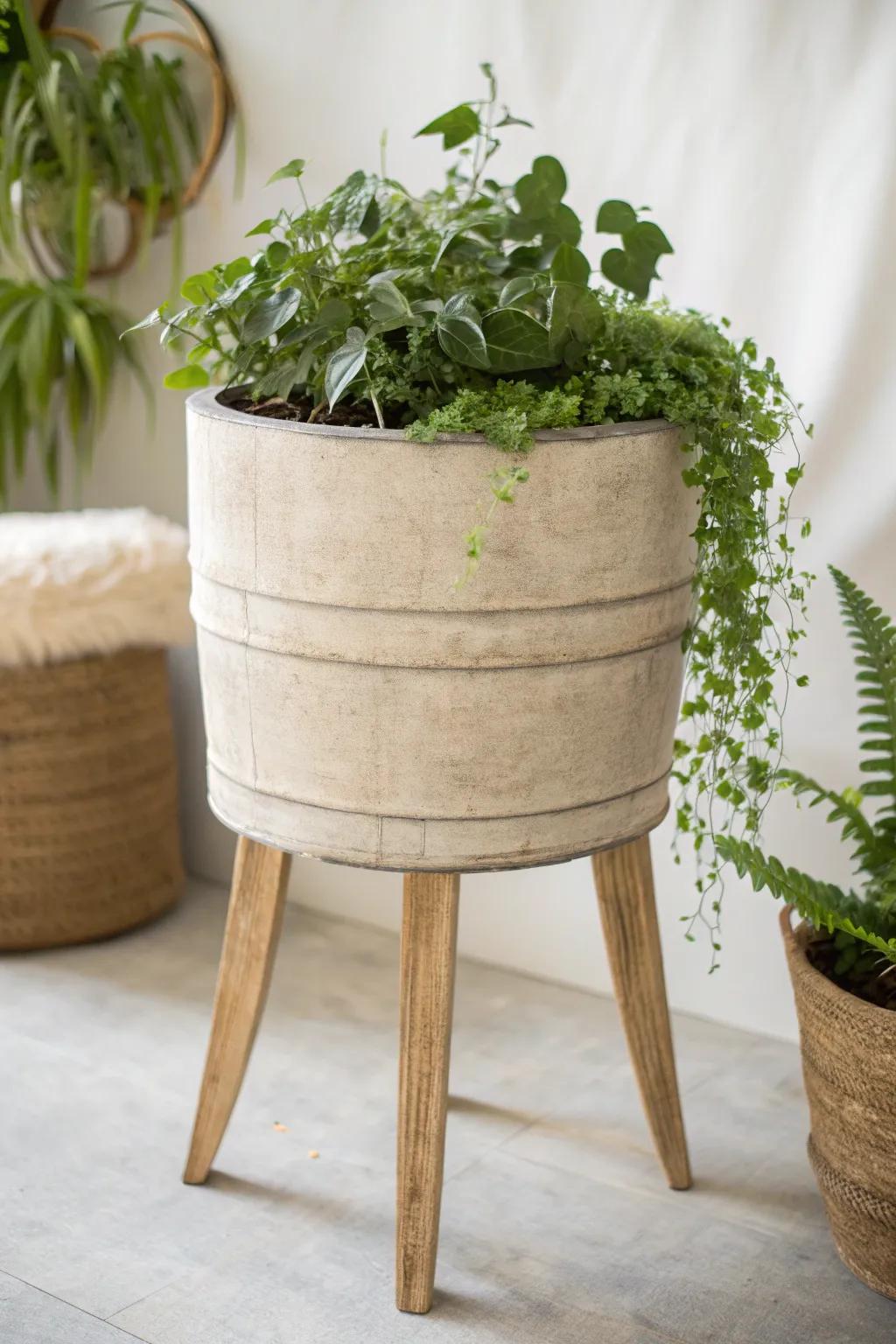 Elevate your garden style with this chic DIY raised planter.