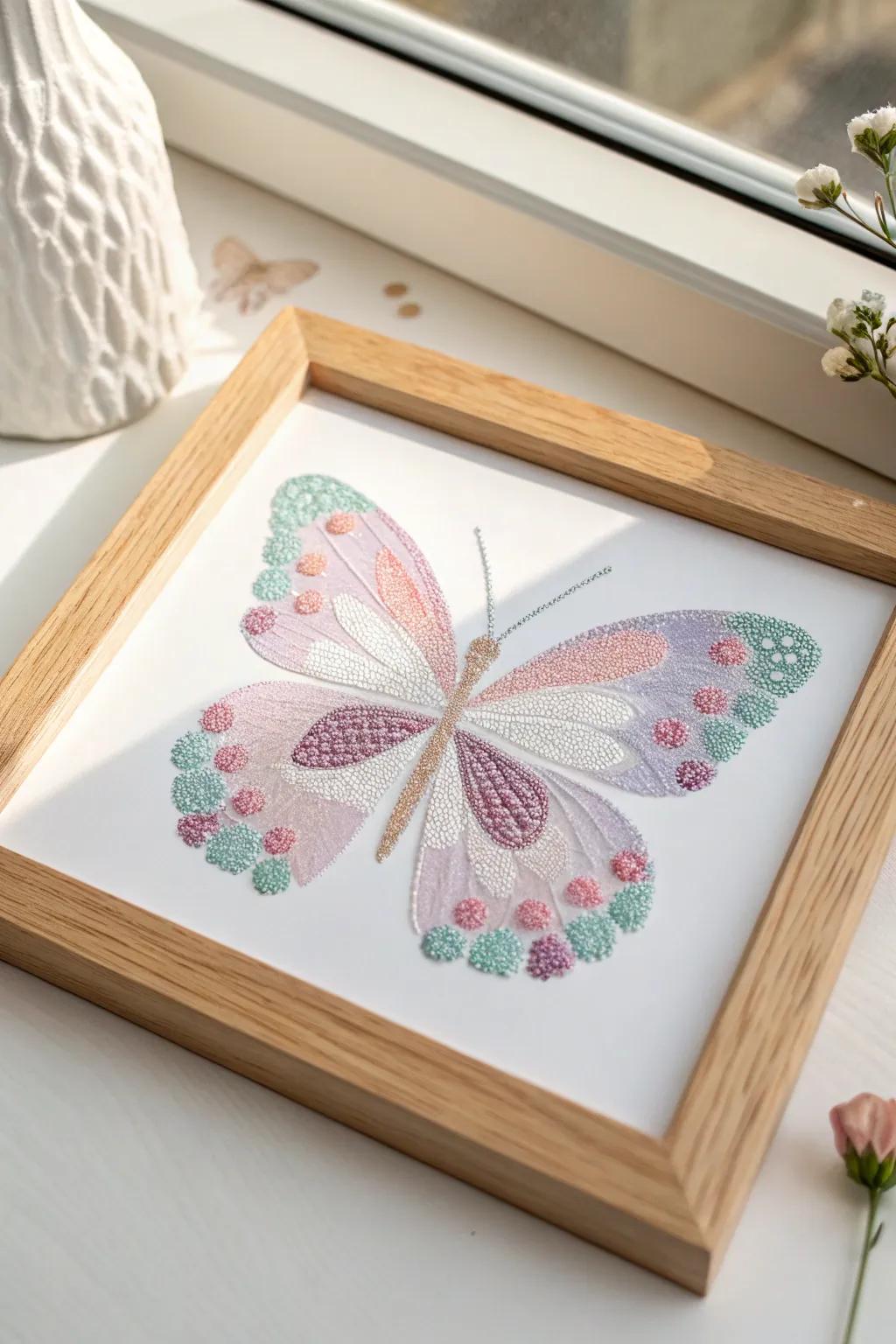 Whispering beauty in every dot: Discover the delicate art of pointillism with a touch of Scandinavian elegance.