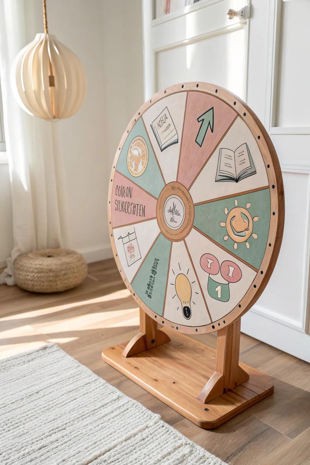 Spin the wheel of knowledge and creativity! 🎡✨