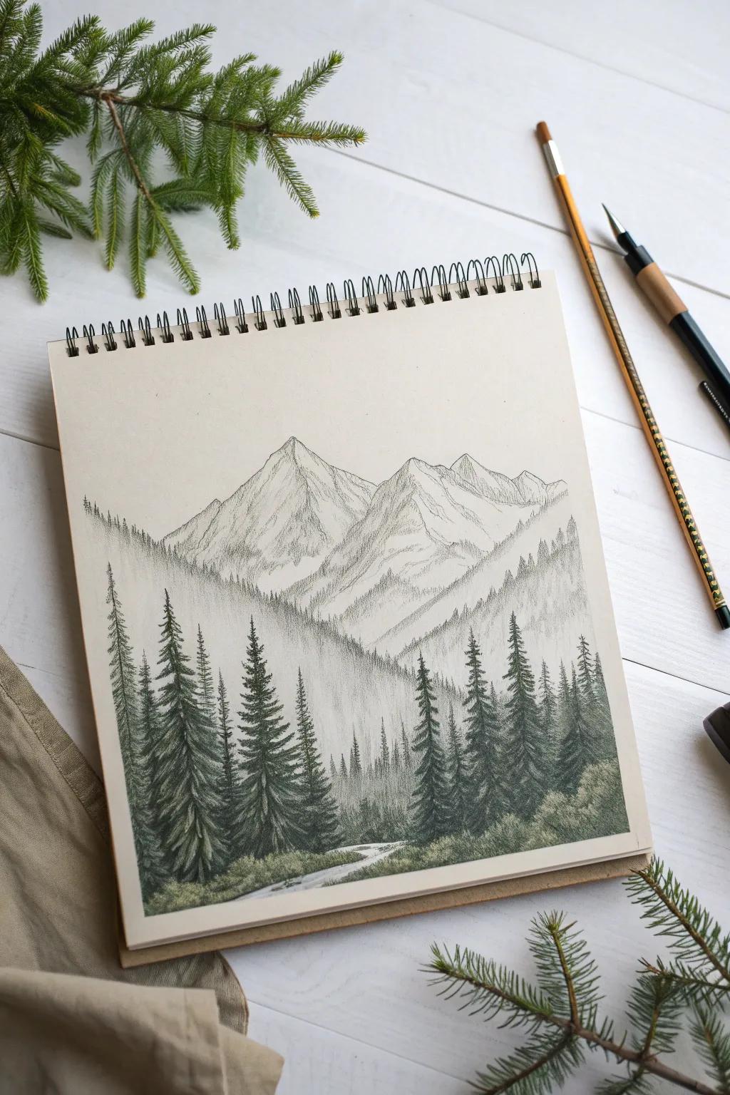 Find tranquility in the simplicity of nature's lines.