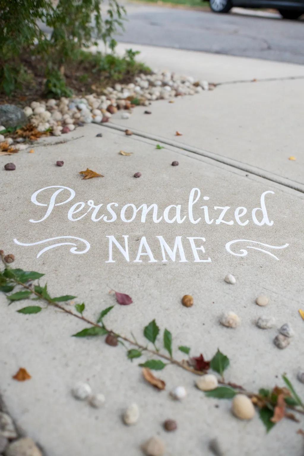Add a personal signature to your parking spot with a touch of elegance and simplicity.