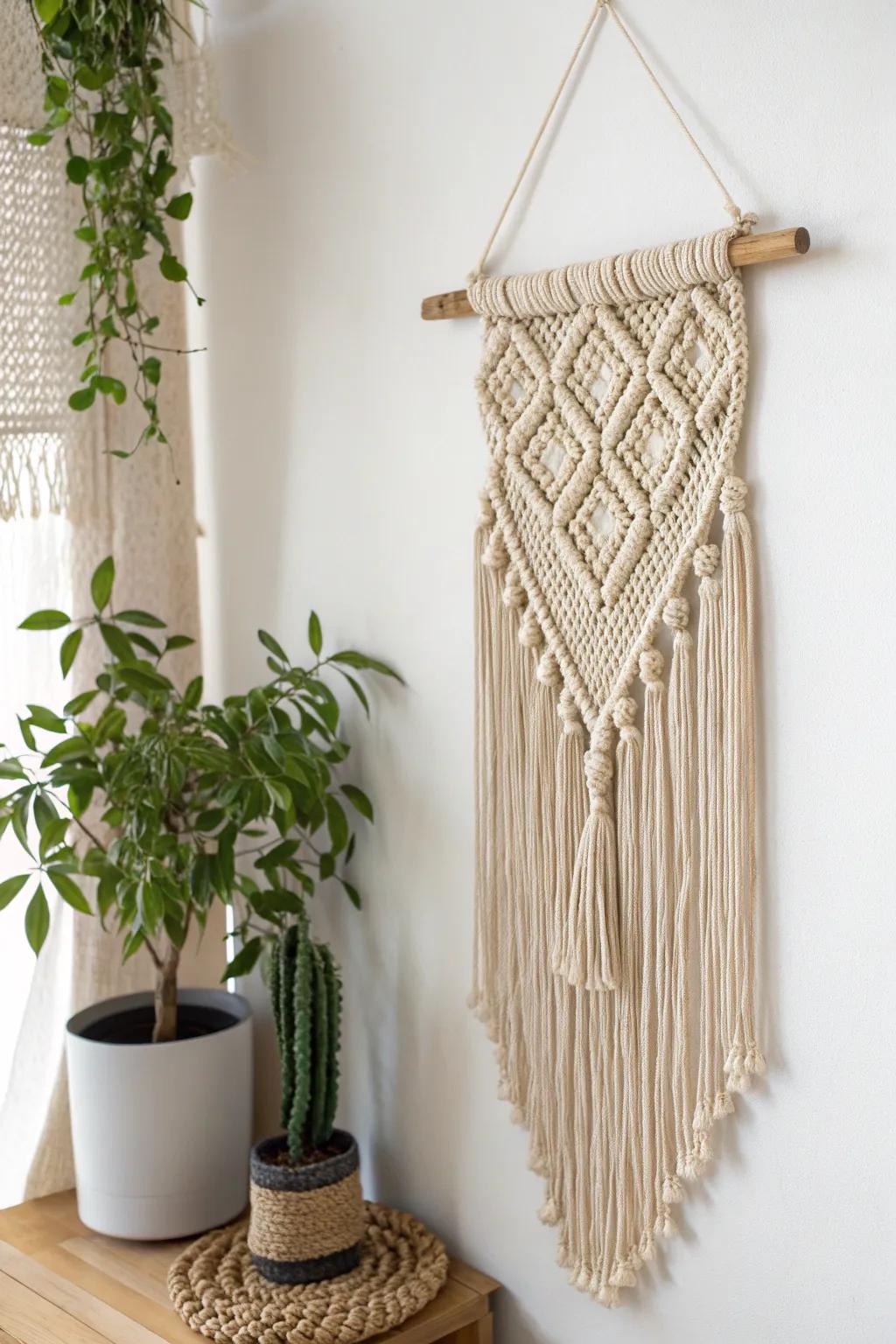 Elevate your space with handcrafted elegance – discover the art of macrame.
