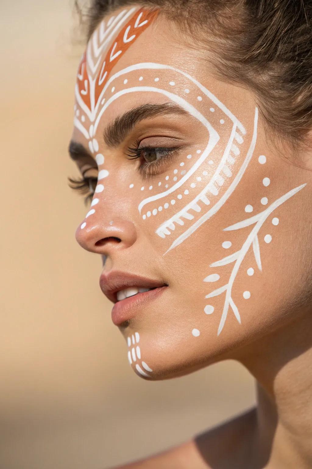 Embrace simplicity and elegance with minimalist abstract face art.