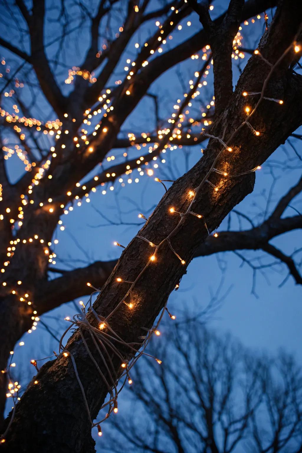 Transform your garden into a mystical wonderland with enchanting fairy lights.