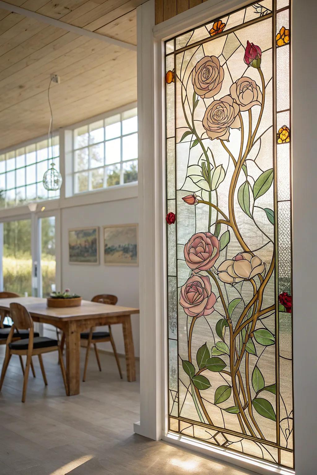 Bring a timeless garden into your home with exquisite stained glass floral art.