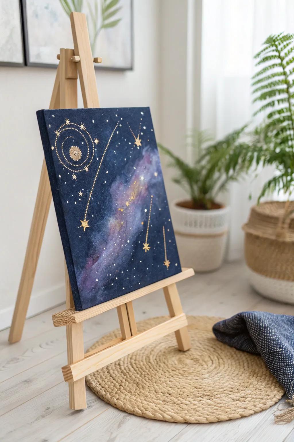 Reach for the stars with your brush—create a celestial masterpiece that captures the beauty of the night sky.