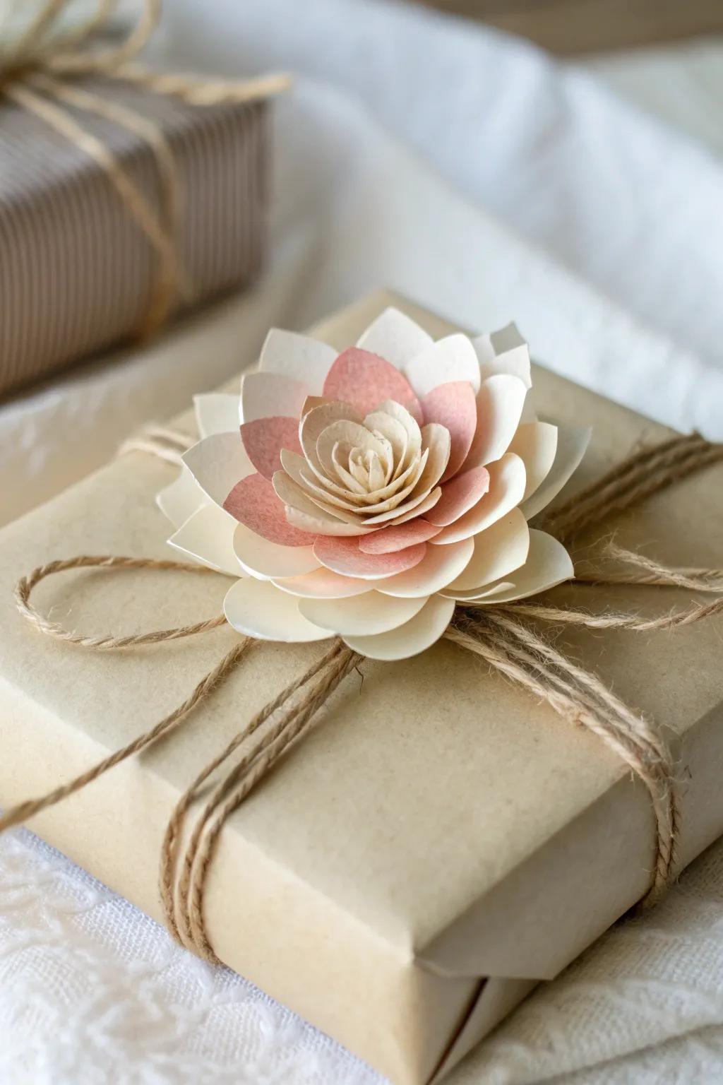 Elevate your gift-giving with the timeless beauty of handcrafted paper flowers.