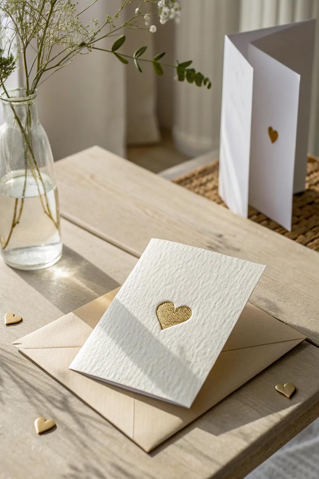 Celebrate love with simplicity and elegance: A minimalist Valentine's Day card that speaks from the heart.