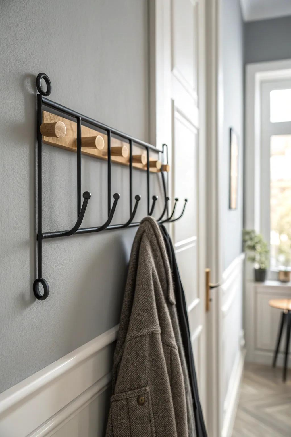 Elevate your entryway with minimalist sophistication: a stunning blend of form and function.