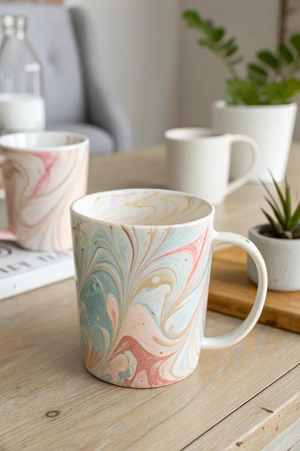 Elevate your coffee moments with a touch of artistry. Discover the charm of personalized marbled mugs, perfect for a cozy, stylish sip!