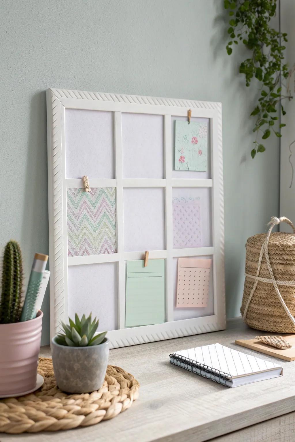 Elevate your space with a touch of pastel elegance. 🌿✨ #ScandinavianChic #BulletinBoardBeauty