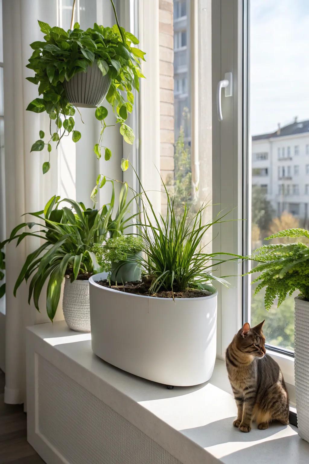 Transform your catio into a green sanctuary with stylish, cat-friendly plants.