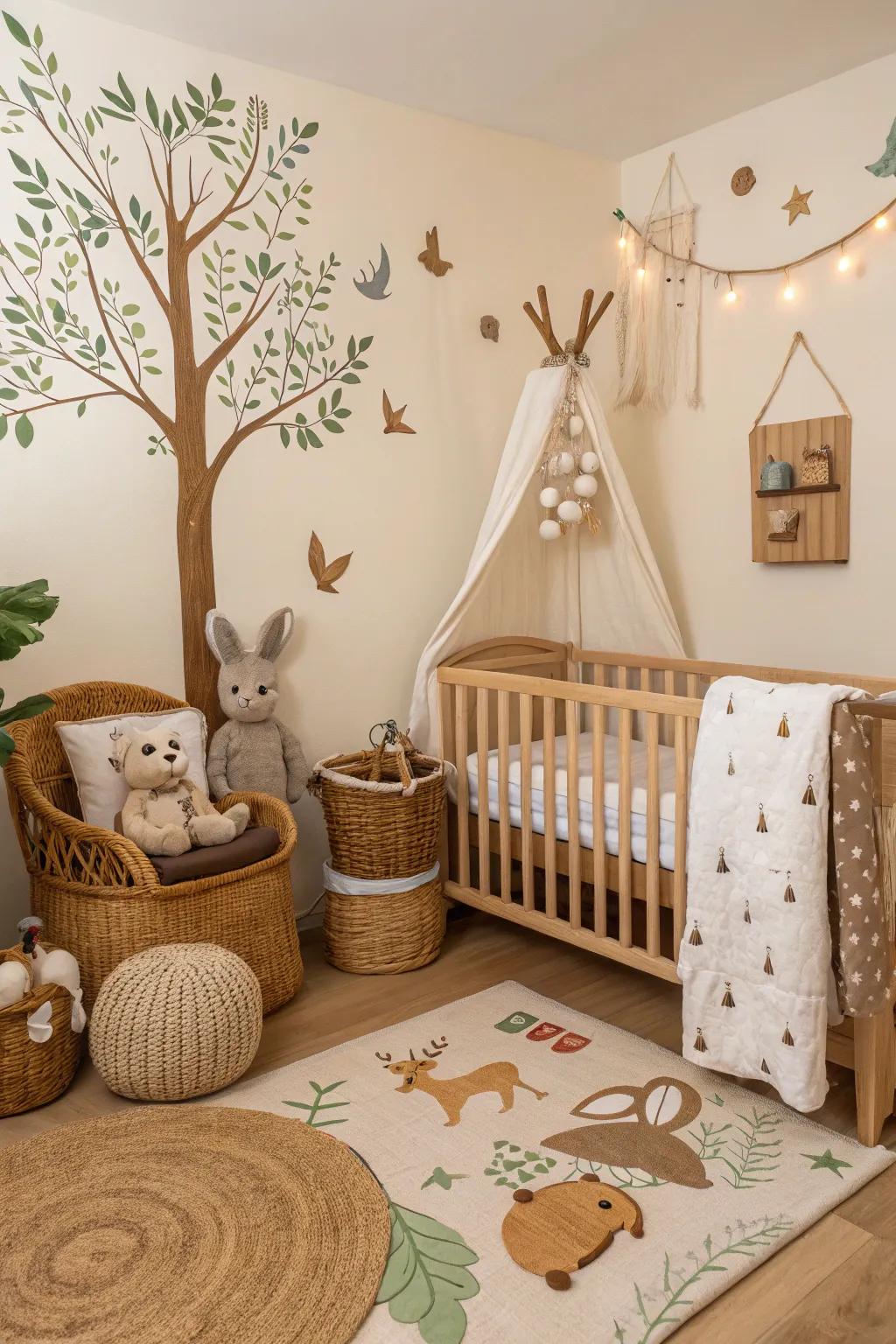 Create a serene woodland retreat for your little one.