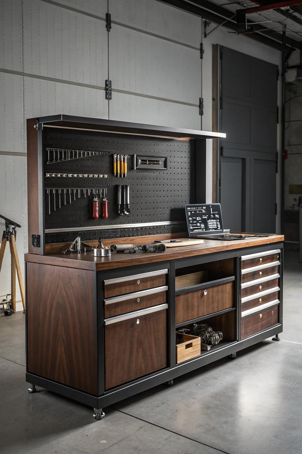 Craft your masterpiece with a workbench that adapts to your needs. #WorkshopGoals #ModularDesign