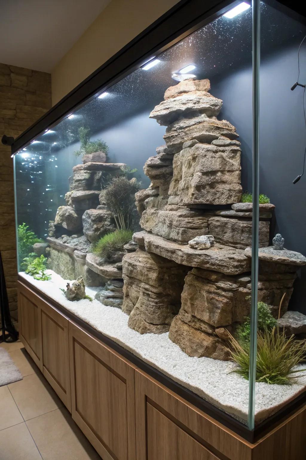 Multi-level structures make your aquarium visually intriguing.