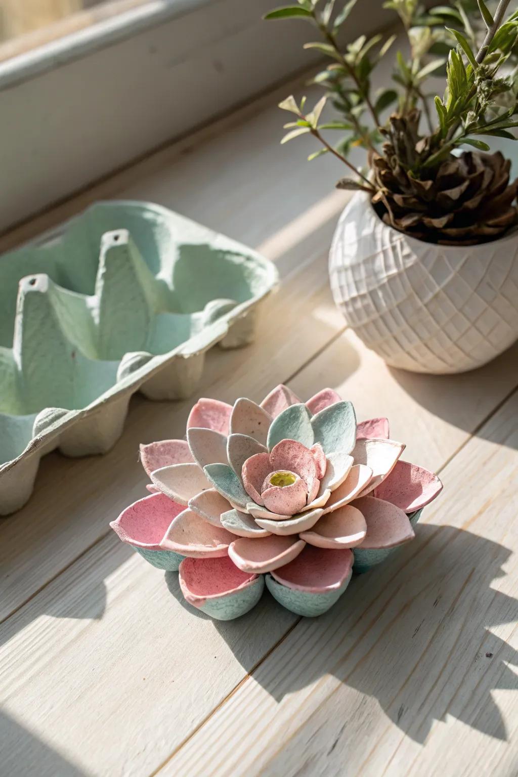 Transform simple egg cartons into delightful blooms—perfect for adding a personal touch to any gift.