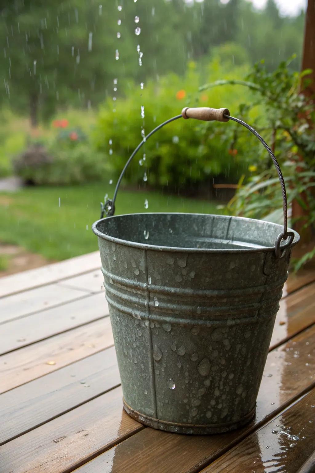 Harness nature's gift with style: A sustainable rainwater collection system for your garden.