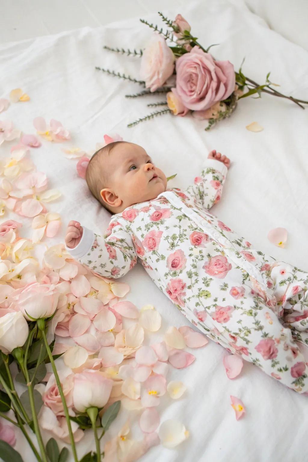 Blossom Baby: Embrace the subtle beauty of springtime with a floral touch.