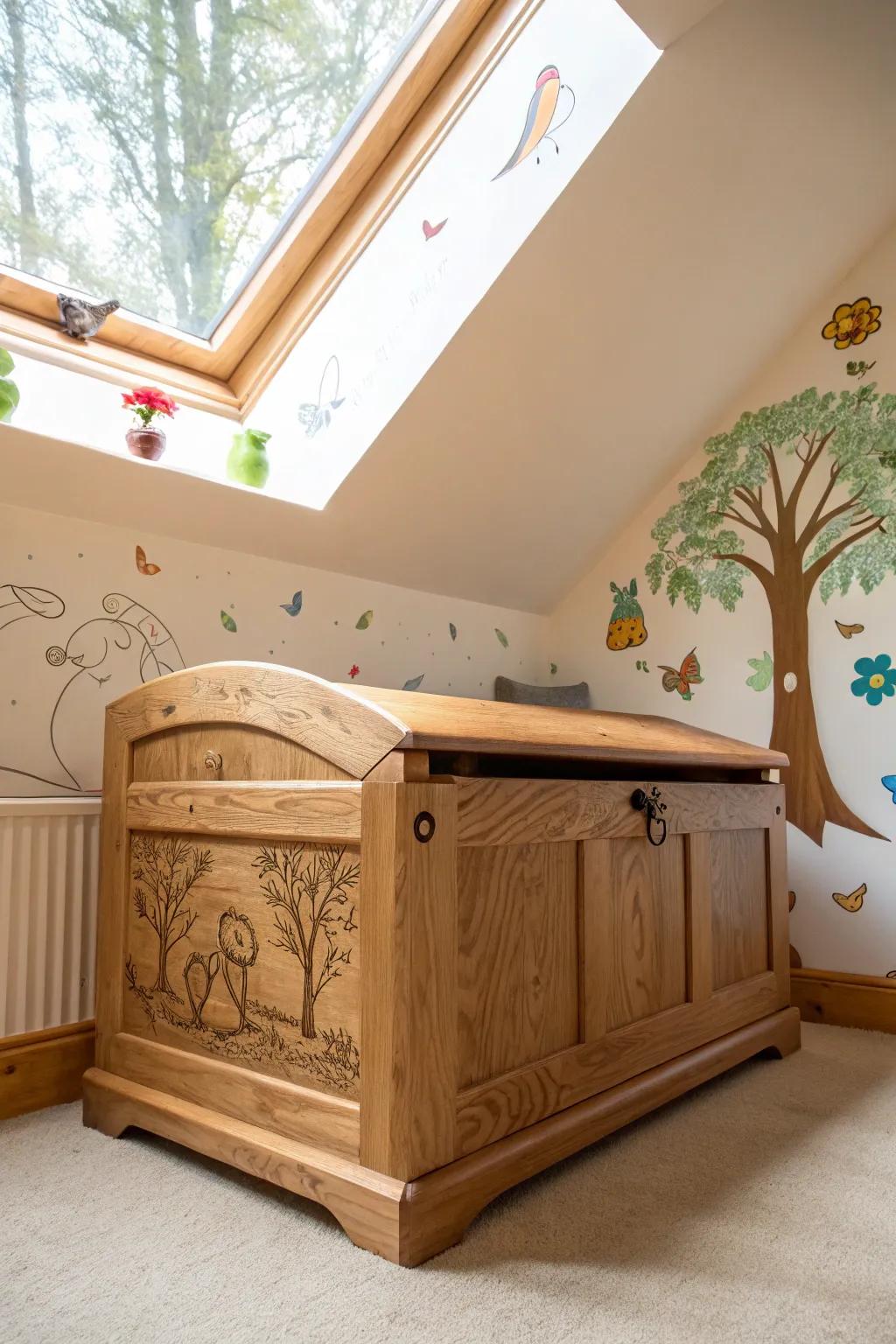 Transform your attic into a magical playroom with handcrafted charm.