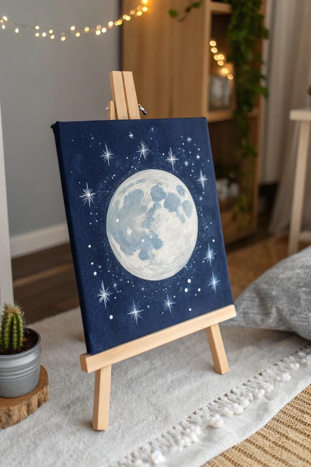 Dreamy Nights: Illuminate your baby's room with the magic of a handcrafted moonlit sky.