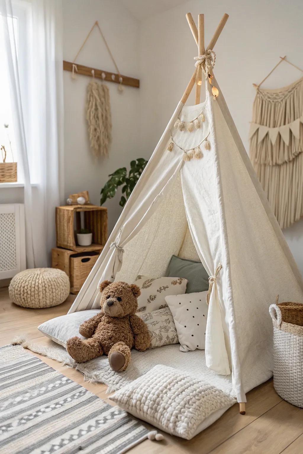 Embrace nostalgia and comfort with a soft toy sanctuary in your dreamy bedroom fort. 🧸✨