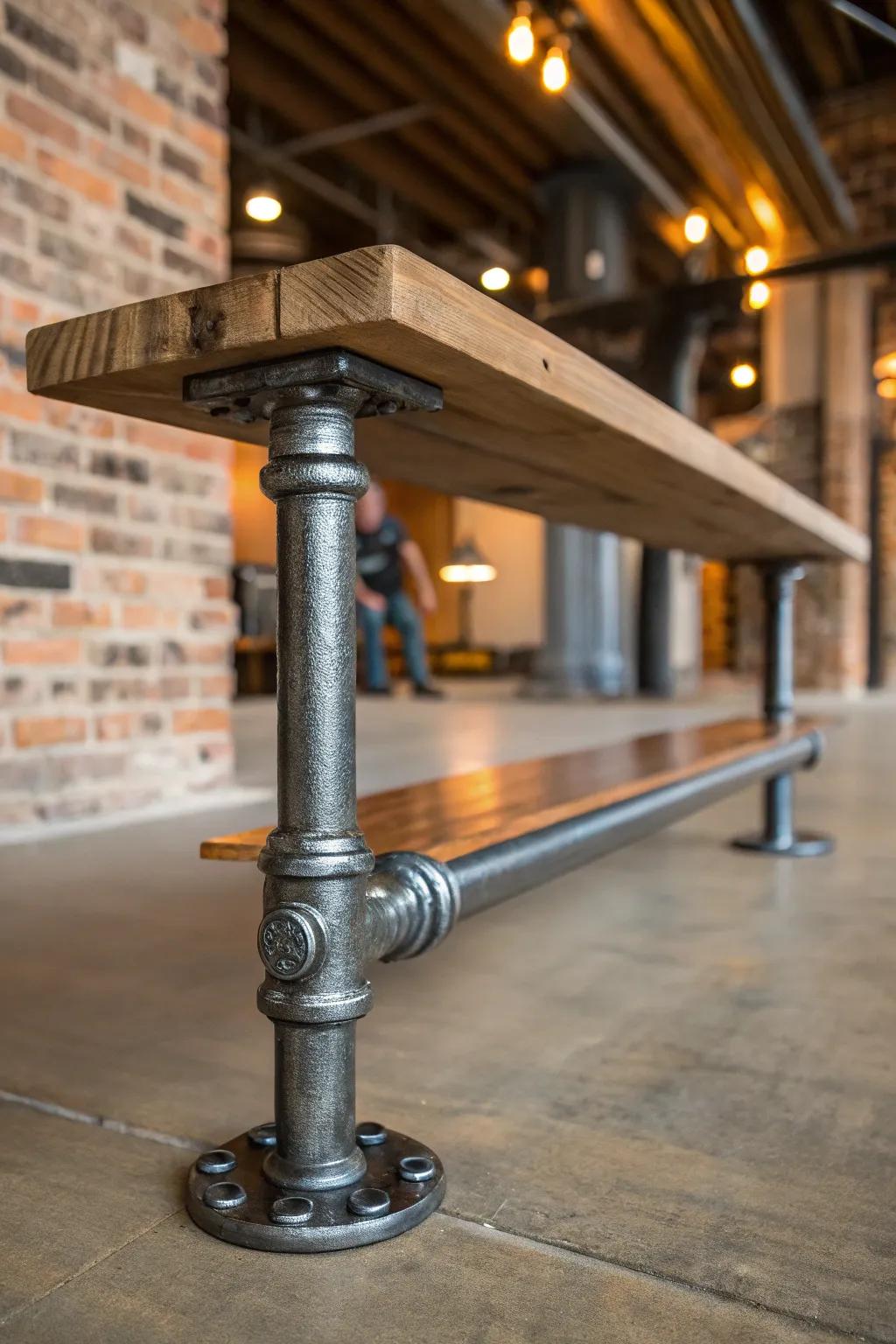 Elevate your space with the rugged elegance of industrial pipe legs.