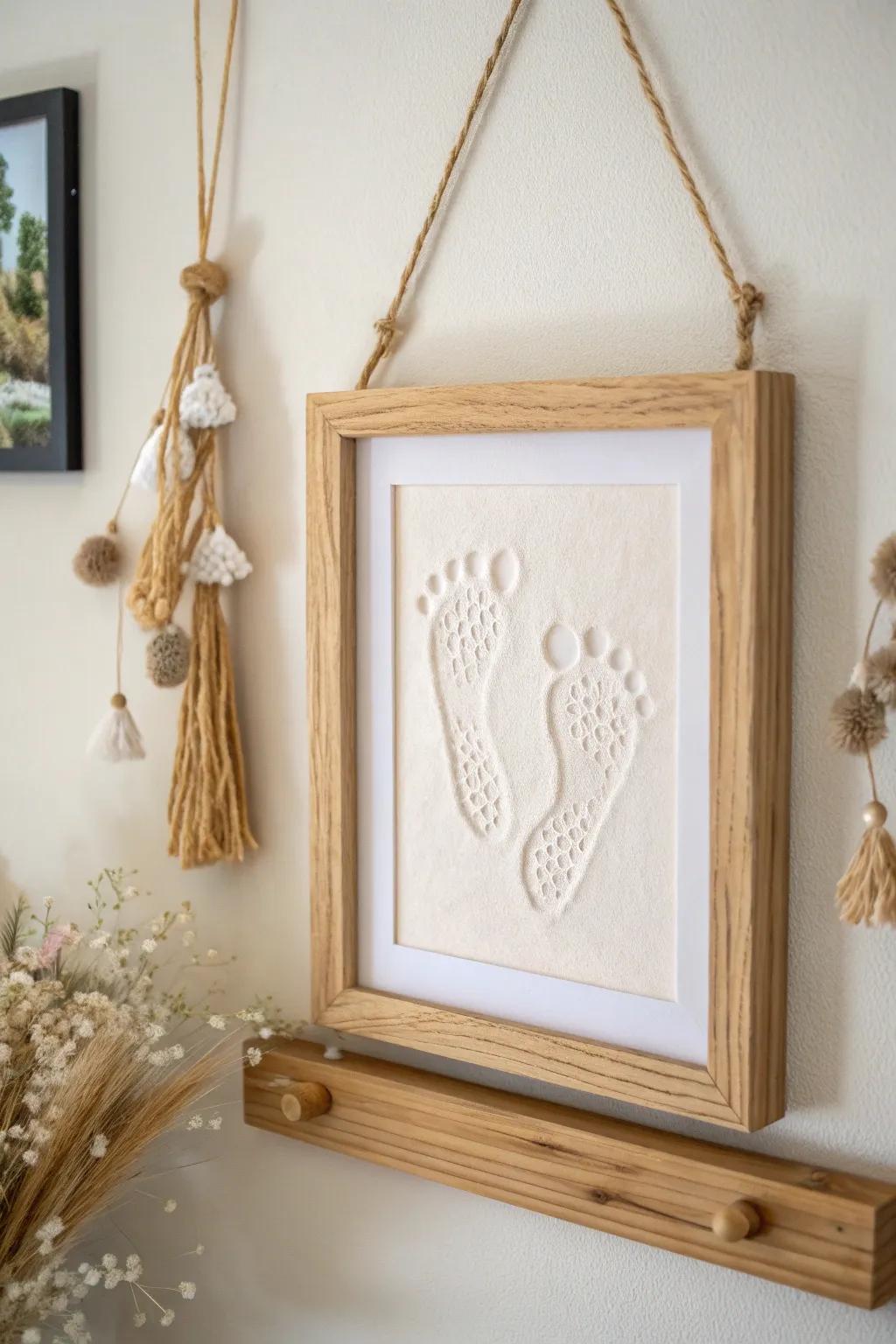 Capture memories with a touch of elegance: Framed Footprint Keepsakes for timeless beauty.