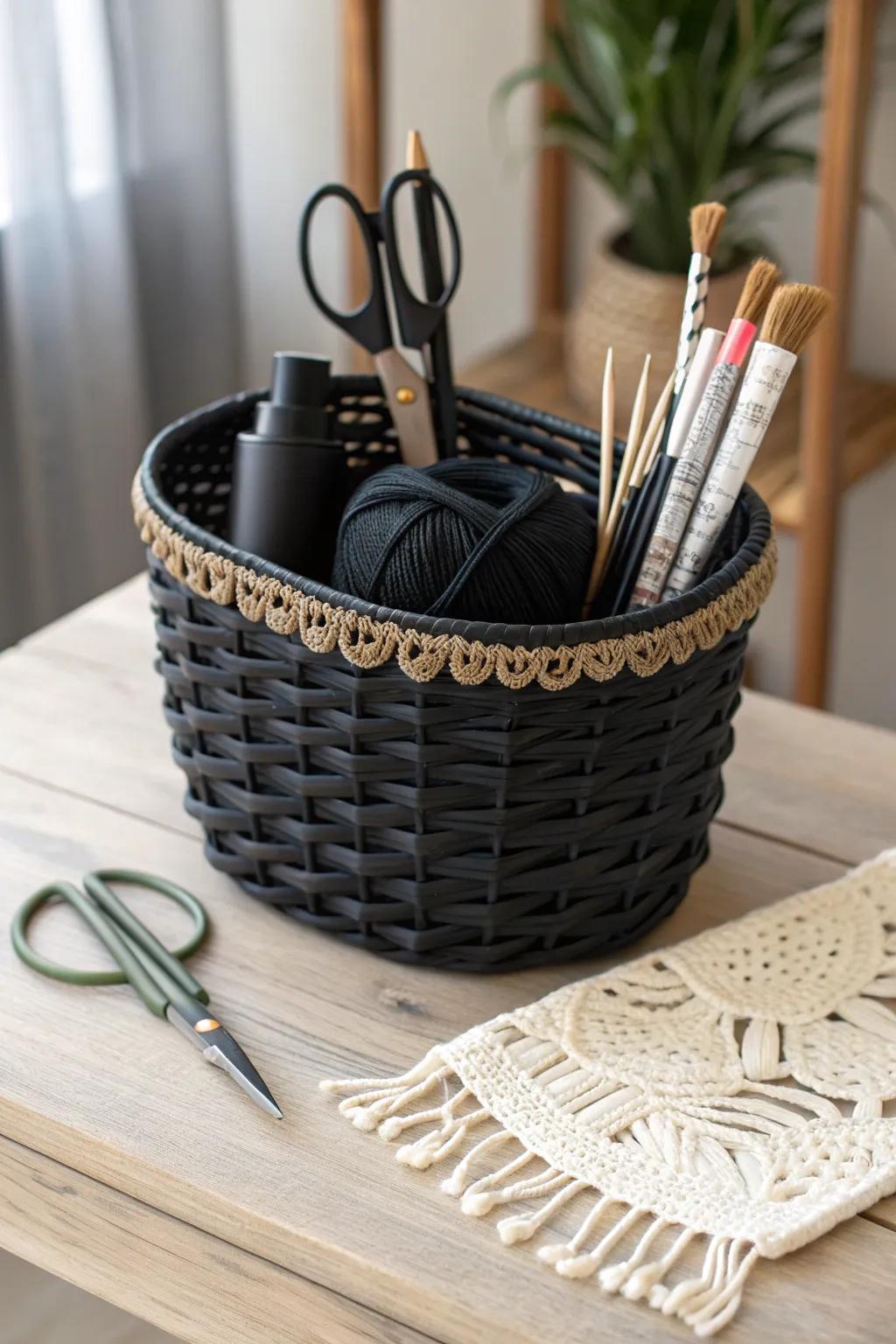 Unleash creativity with this chic black crafting kit, perfect for the DIY enthusiast in your life.