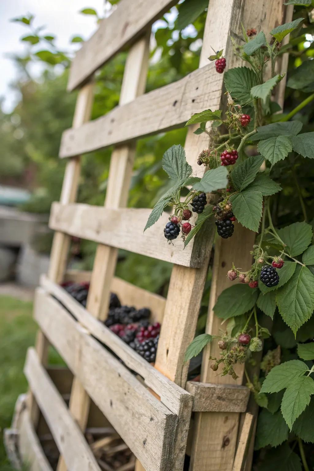 Transform your garden with a chic and sustainable upcycled pallet trellis—where simplicity meets nature's beauty.