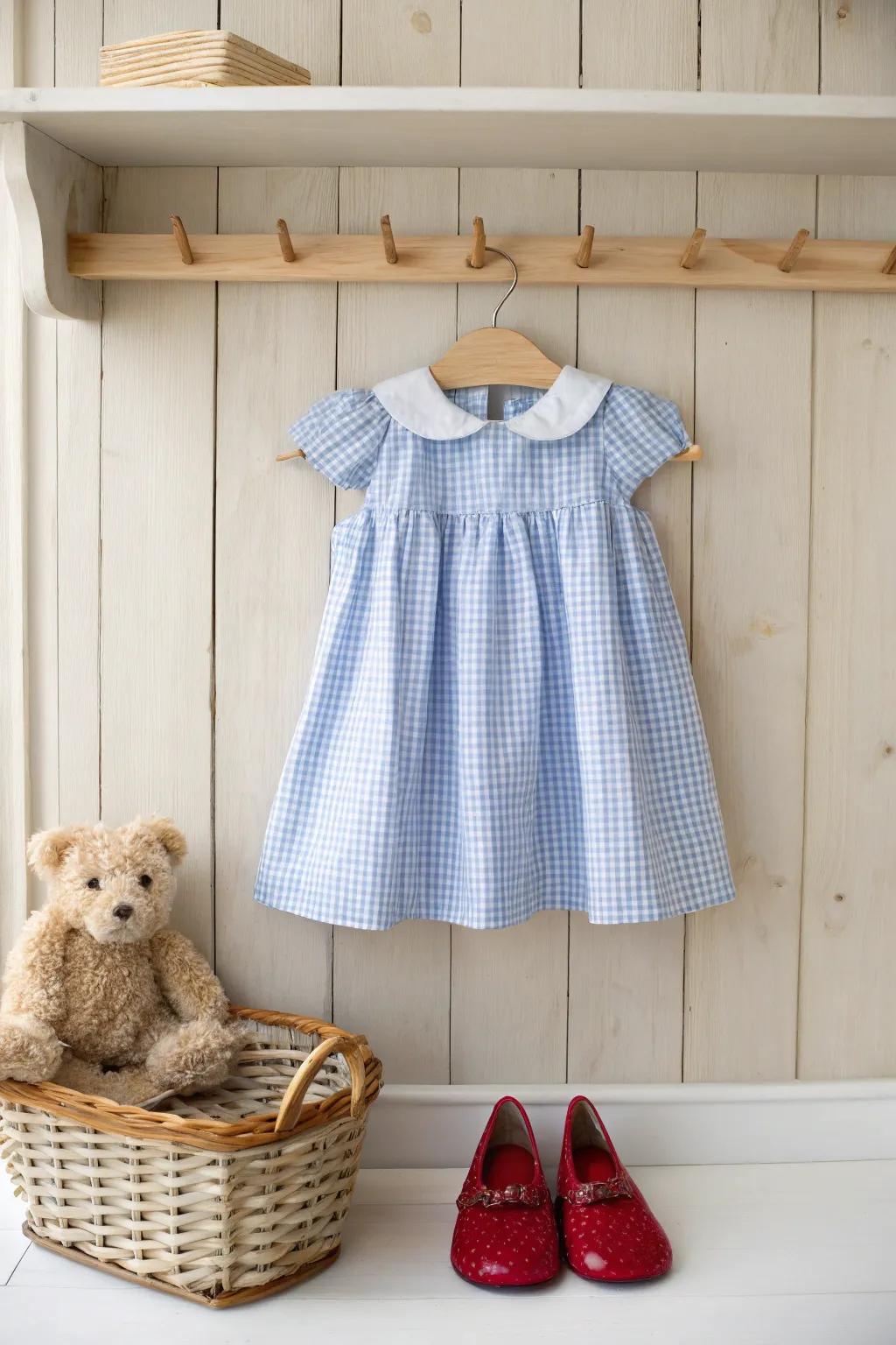 Step into the magical land of Oz with this charming Dorothy-inspired ensemble. #ScandiBoho #MinimalistMagic