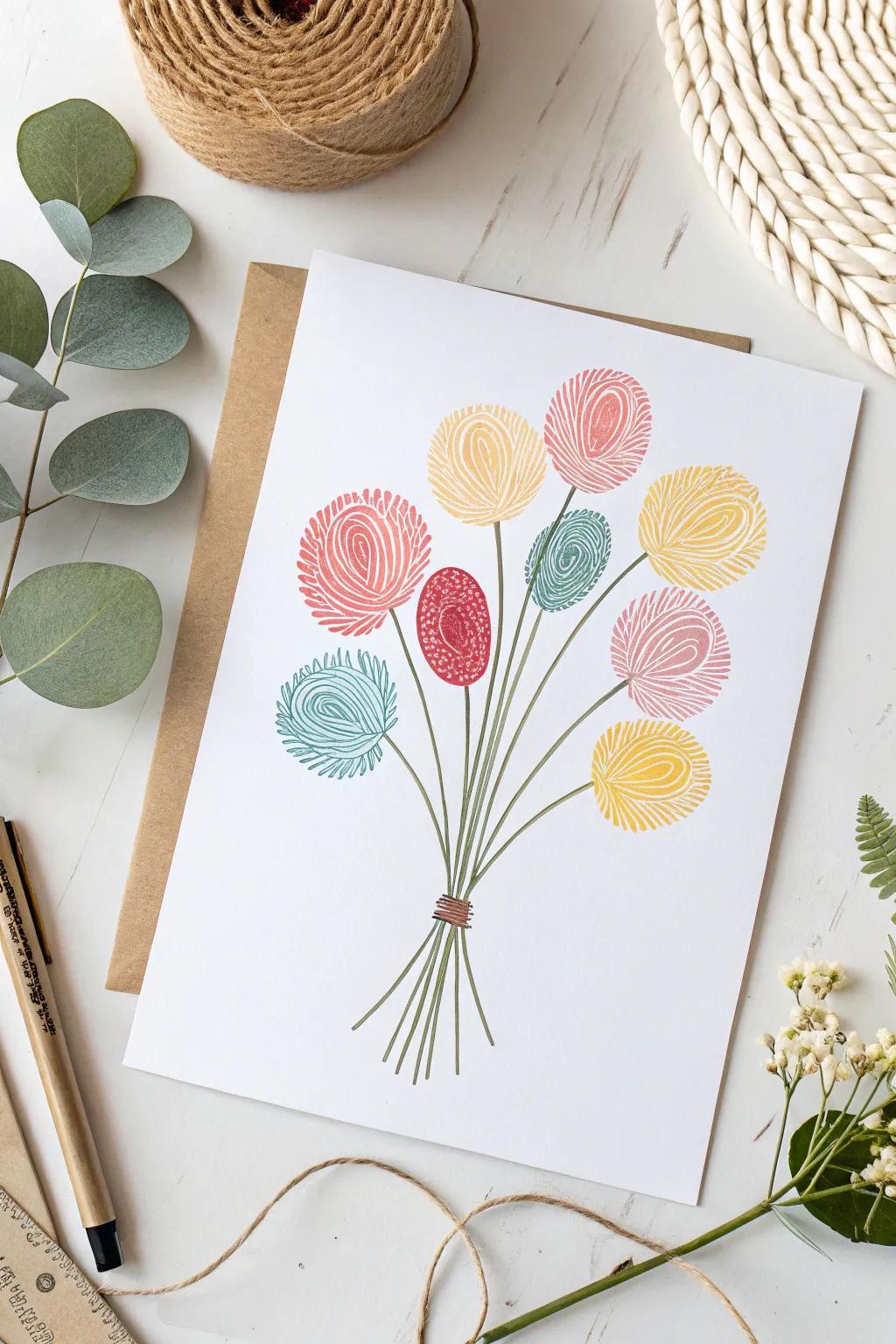 Crafting Memories: Create a masterpiece with simple fingerprint fun!