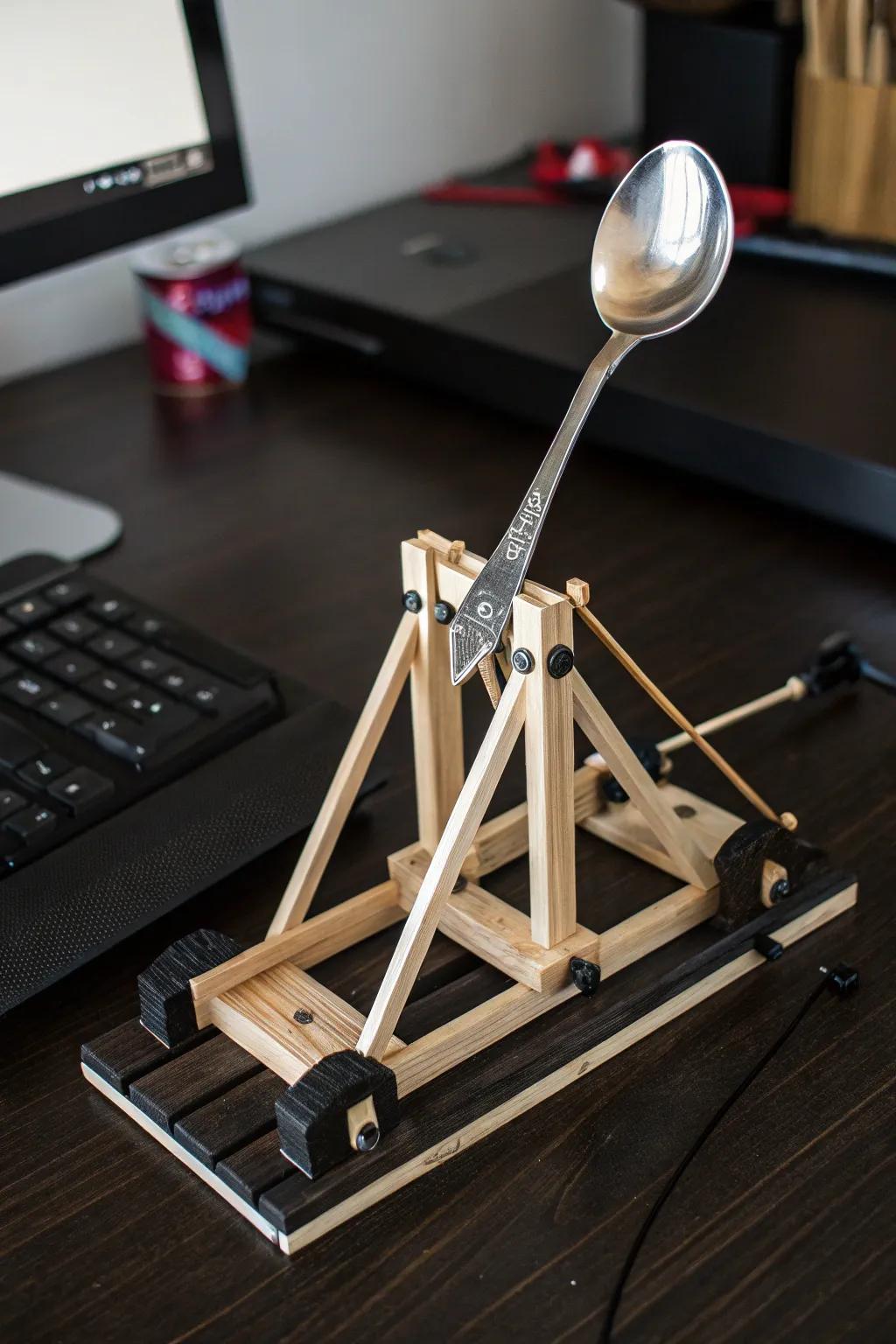 Unleash the power of creativity with this binder clip catapult masterpiece!