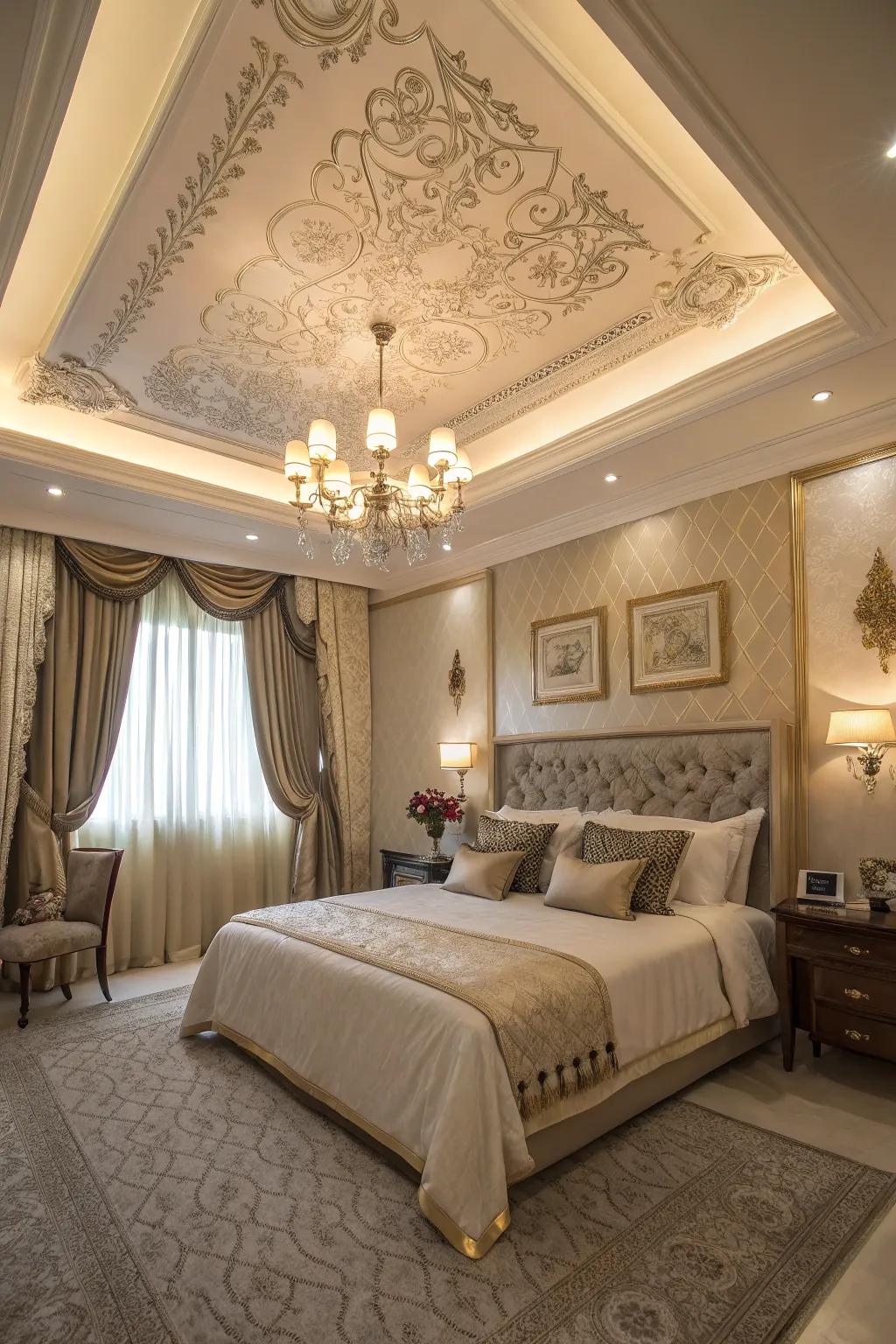 Double tray ceilings create visual interest and height in any room.