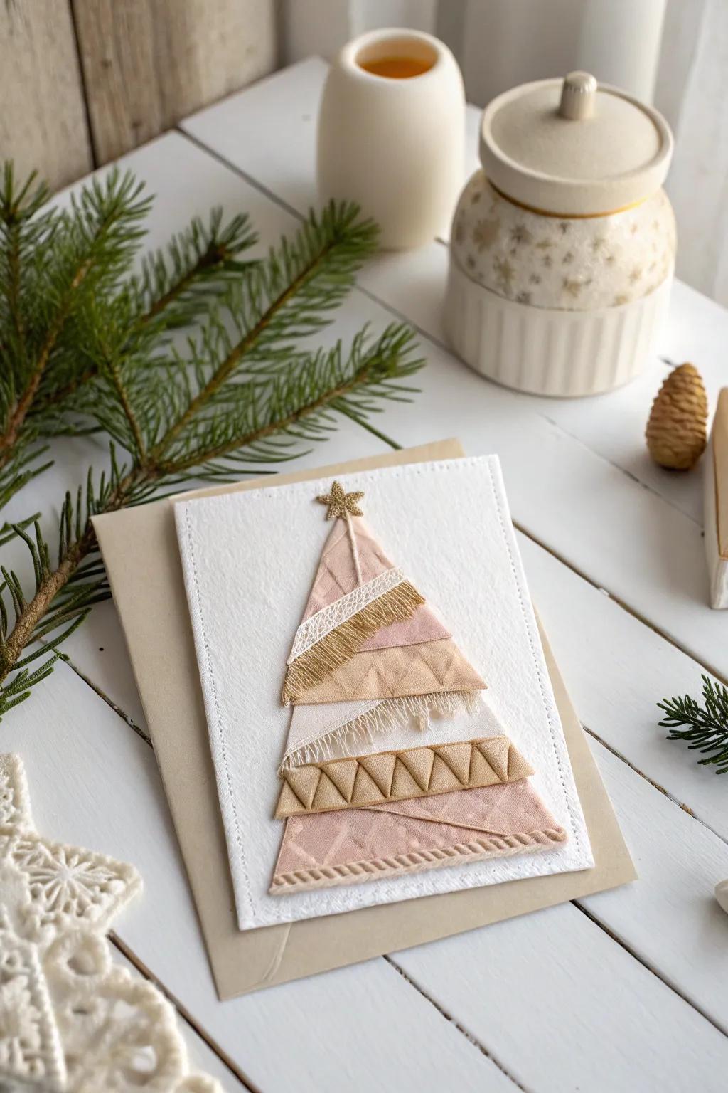 Elevate your holiday greetings with the art of layered textures. #HandcraftedElegance